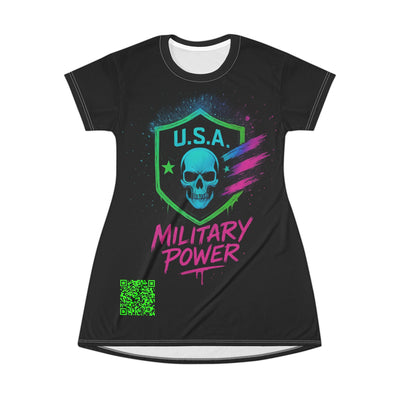 U.S.A. Military Power™ Premium Women Glow T-Shirt Dress