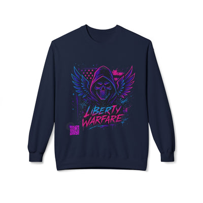 Liberty Warfare Crewneck Sweatshirt — Neon Reaper Wings Unisex