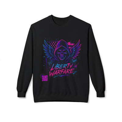 Liberty Warfare Crewneck Sweatshirt — Neon Reaper Wings Unisex