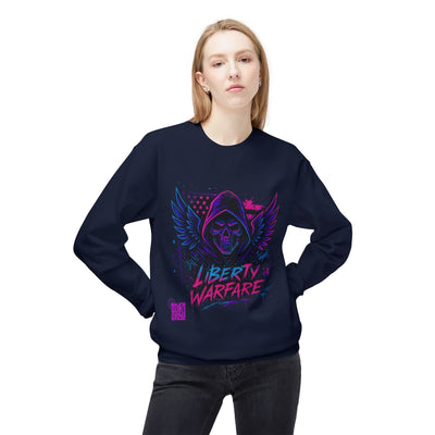 Liberty Warfare Crewneck Sweatshirt — Neon Reaper Wings Unisex